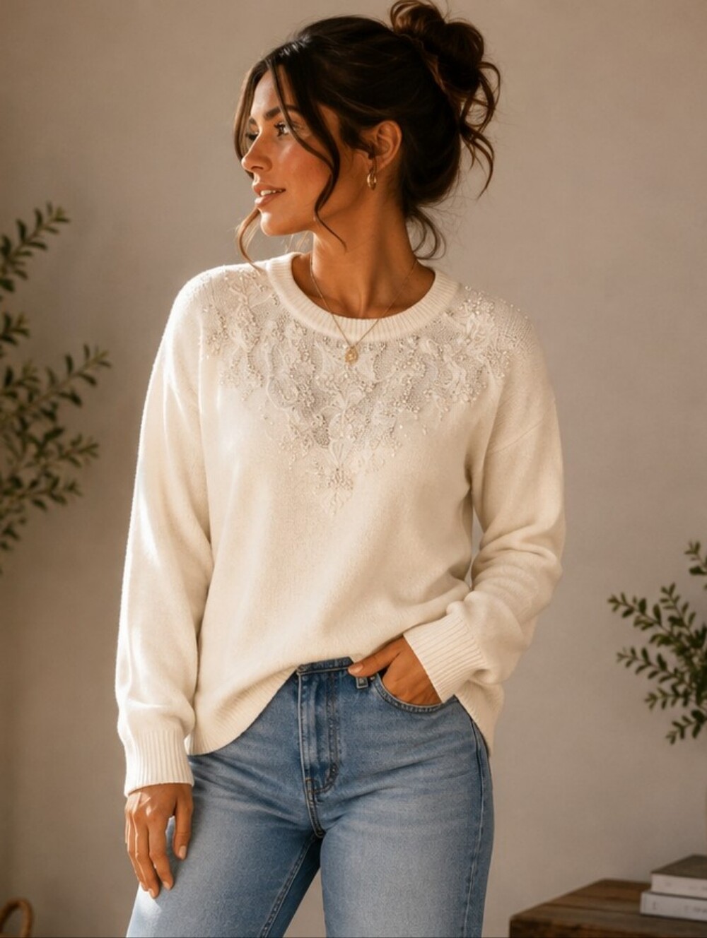 Vintage Alfred Dunner Beaded Sweater
